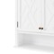 Alaterre Furniture Coventry Over Toilet Open Storage Shelf, Wall Mounted Storage Cabinet with Two Doors and Open Shelf ANCT735WH - alternate 10